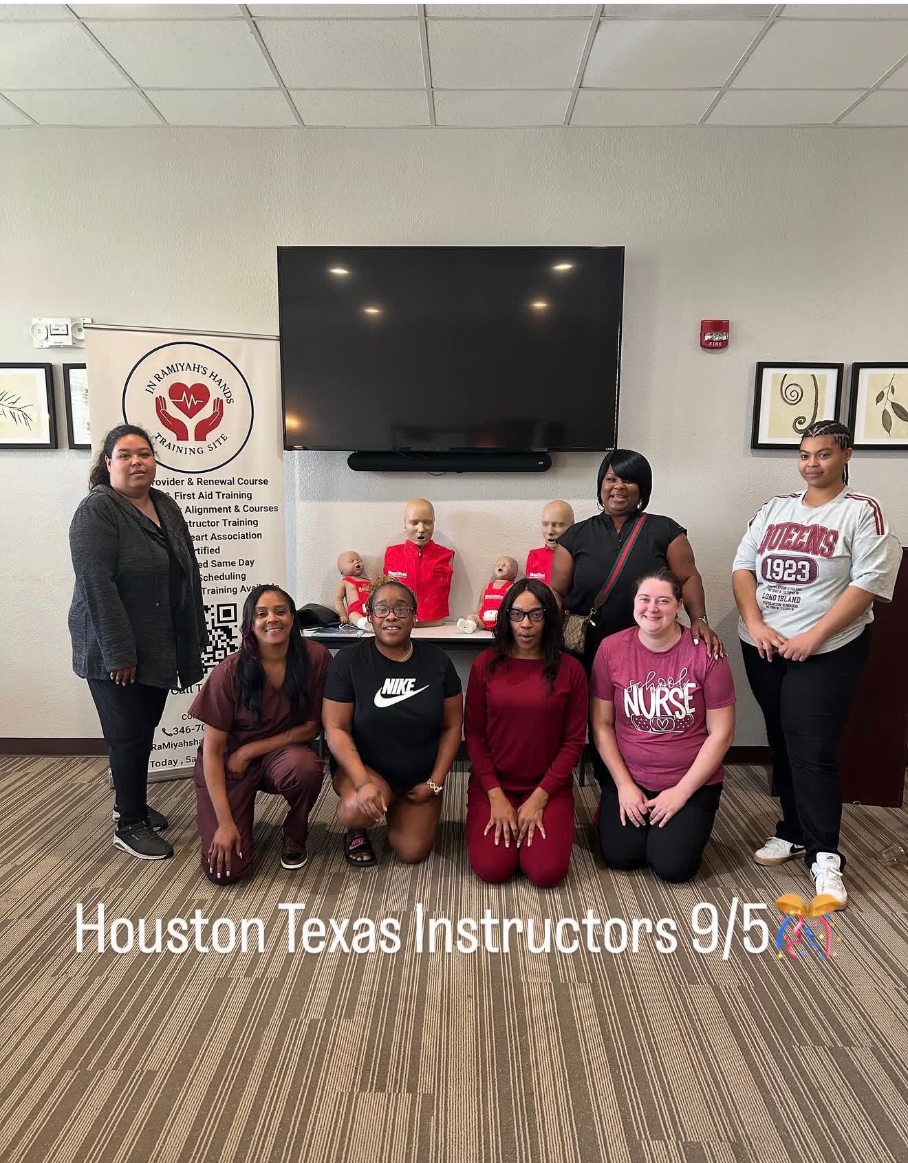 Houston, Texas AHA BLS/CPR instructor class group photo