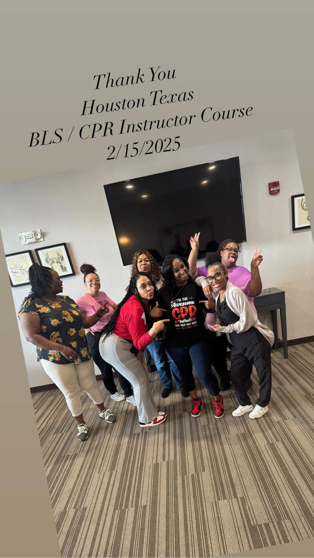 Thank you Houston, Texas — BLS/CPR Instructor Course class photo