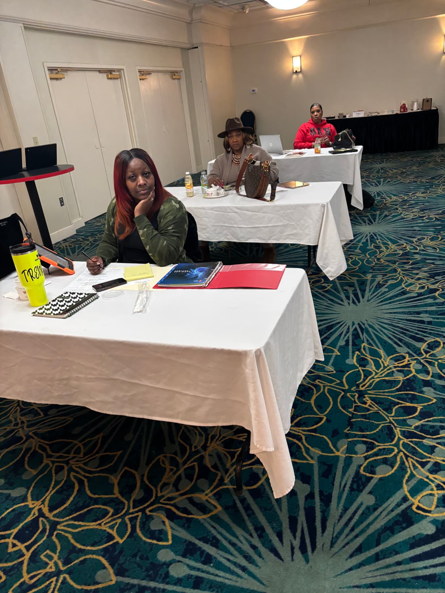 Students seated at tables during a certification class